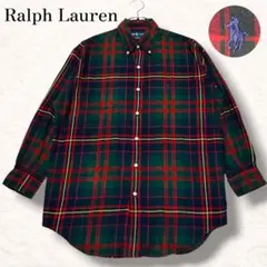 90s ラルフローレン ブレイク 香港製 長袖 BD シャツ タータンチェック