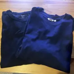 UNIQLOユニクロU ネイビー/ブラック2枚セット Tシャツ サイズ：L/XL