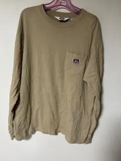 BEN DAVIS 長袖 ポケットTシャツ ベージュ Lサイズのサムネイル