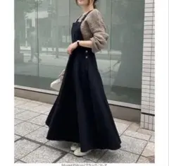 神戸レタス　デニム ジャンパースカート フレア インディゴ