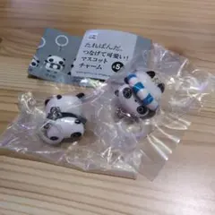 たれぱんだ つなげて可愛いマスコットチャーム 2点セット めじるしアクセサリー