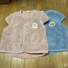 ベビーベスト 2色セット フリース