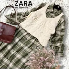 ◆ZARA◆ケーブルニット ビスチェ USA/M アイボリー　365S