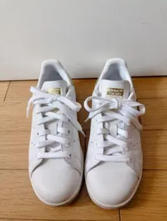 超美品】アディダス スタンスミス GY5695 ホワイト ゴールド 25.5 