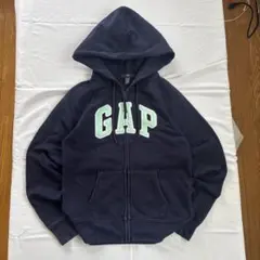 ゴ*ョ様 00s oldgap フェード ネイビー ミント 短丈 ジップパーカー