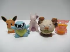 ポケモンキッズ　５体セット　ゼニガメ　イーブイ　ミュウツー　指人形　クリア含むのサムネイル