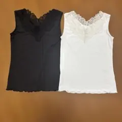 clear のタンクトップ　黒＆白　２枚セットのサムネイル