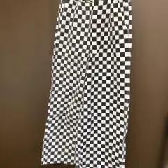 チェッカーパターンパンツ ブラック＆ホワイト