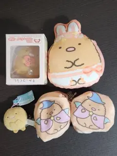 すみっコぐらし とんかつ ぬいぐるみ マスコット 5点セット