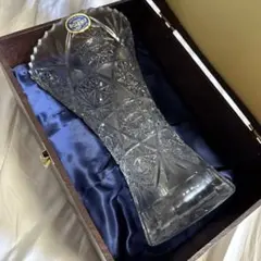ボヘミア クリスタル花瓶 専用ボックス付き