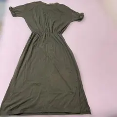 niko and…オリーブグリーン 半袖 ロングワンピース