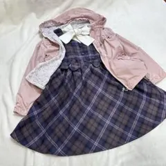 anyFAM 女の子 120 3点セット アウター ワンピ