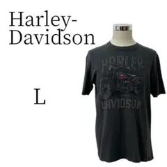 ★美品 ハーレーダビッドソン グレー 半袖 Tシャツ・カットソー トップス L