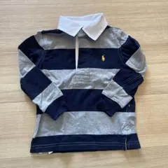 POLO RALPH LAUREN ネイビーグレー ポロシャツ 2T 90