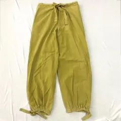 ワイドパンツ バルーンパンツ ウエスト裾ゴム紐 ゆったり 楽ちん L