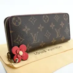 極美品✨ルイヴィトン　ポルトフォイユクレマンス　モノグラム　フラワー　長財布
