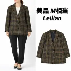 【美品】Leilian レリアン ツイード　テーラード　チェックM相当