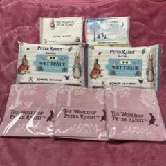 ピーターラビット ☆ポケットティッシュ&ウェットティッシュ&ハンカチタオルセット