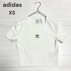 アディダス オリジナルス リブ クロップド Tシャツ ホワイト XSのサムネイル