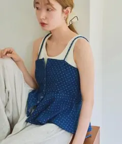 Kastane オーダー会　セットアップ　ドット　ブルー