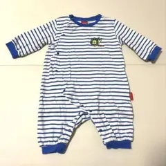 【美品】ミニボーロ ボーダーロンパース 80 バースデイ