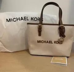 MICHAEL KORS 2way ショルダーバッグ キャンバス×レザー