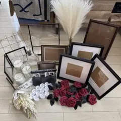 結婚式 ウェルカムスペース 一式セット シック モノトーン 大人 上品 ホテル