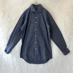 SUIT SELECT スーツセレクト ワイシャツ 長袖 M ネイビー
