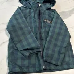 フード付きジャケット サイズ95 グリーンチェック