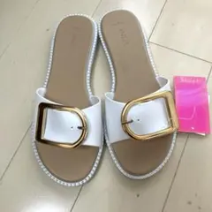 しまむら　2pink サンダル　白　LL 新品未使用品