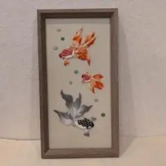 二連屏風 押絵 ちりめん細工 鴛鴦 インテリア - メルカリ