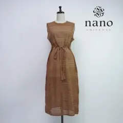 NANO universe バックデザインワンピース ロング丈38*QC1389