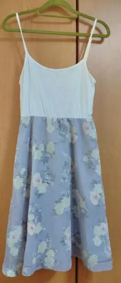 【LEST ROSE 】ノースリーブ花柄ミニワンピース
