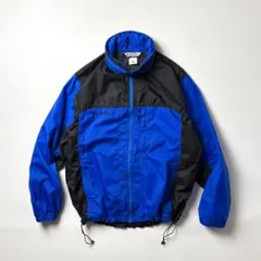Columbia ナイロンジャケット L ドローコード ブルー ブラック 短丈