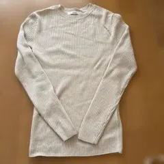 journal standardrelume ウールリブ編みセーター ベージュ