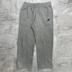 ナイキ　スウェットパンツ　メンズ　M　グレー　総ゴム　刺繡ロゴ　裏起毛