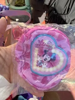ディズニー、ミニー・マウス ハート型ポーチ ピンク　ガチャガチャ