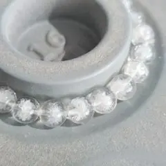 t*8様 天然石 水晶 レーザー 加工 ブレスレット 821c 雪花 8mm