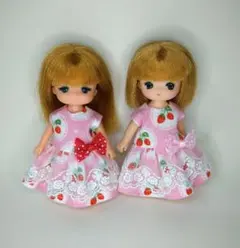 1043☆　ハンドメイド　リカちゃん　ミキちゃん　マキちゃん　服　ワンピース