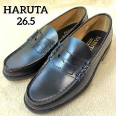 未使用級 HARUTA ハルタ コインローファー 6550 ブラック 26.5