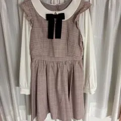 アンクルージュ　チェック　ワンピ