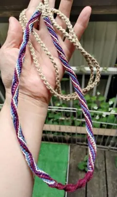 アンティーク陶器青と白のビーズ長めネックレス 中国美術？瀬戸物年代 