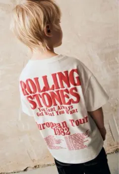 【新品未使用タグ付】ザラ　ローリングストーンズ　Tシャツ　110 120　白