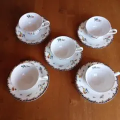 「美品」NARUMI ナルミ　カップ&ソーサー5客セット
