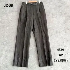 大きいサイズ✨️美品✨️ セータープレスパンツ　XL ストレート　無地　オフィス