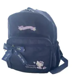 【新品・未使用】　ハローキティ キッズリュック(ネイビー)M