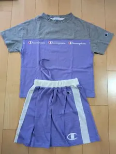 ♡美品♡Champion♡ Tシャツとスカート♡140♡セットアップ♡パープル♡