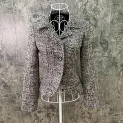 人気✨マックスアンドコー【M相当】ツイードジャケット ミドル丈イタリア製