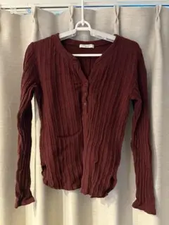 FREAK'S STORE ニット セーター ニットソー リブ ヘンリーネック