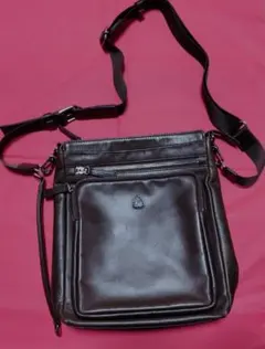 FUJITAKA日本製フジタカ茶レザー革ショルダーバッグ2way使用品良質